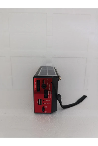 Solar Fm Radyo Bluetooth Hoparlör Mp3 Çalar Usb.Tf.Aux Çalar El Feneri - Resim 2