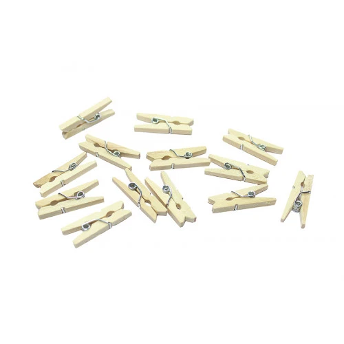 Mandal Mini Ahşap Mandal (10 Adet) - Resim 2