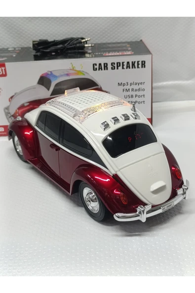 Klasik Oyuncak Araba Müzik Çalar Bluetooth Hoparlör Usb Müzik Çalar Tf Aux Sd kart Giriş Fm Radyo - Resim 5