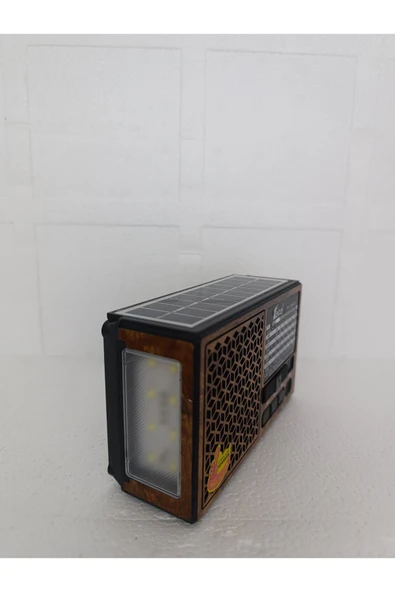 Solar Fm Radyo Bluetooth Hoparlör Mp3 Çalar Usb.Tf.Aux Çalar El Feneri - Resim 4