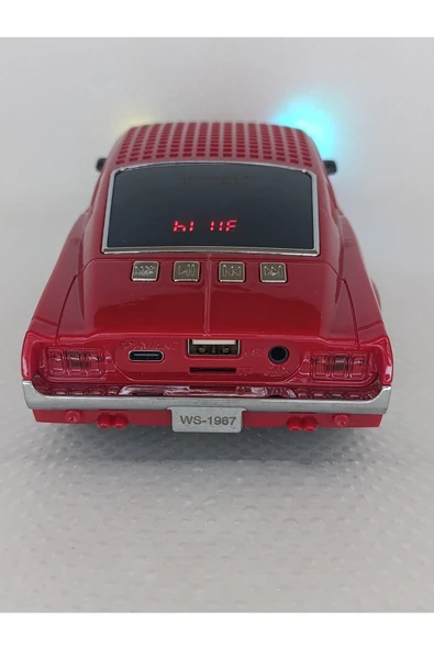 Oyuncak Klasik Araba Kablosuz Bluetooth Hoparlör Speaker Fm Radyo SD Kart USB Müzik Çalar - Resim 3