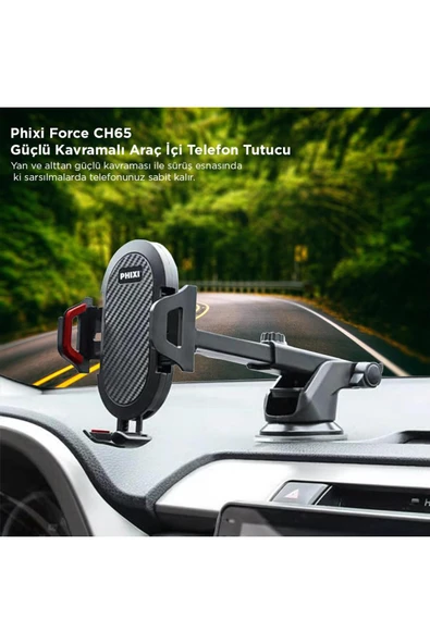 Force Ch65 Kavramalı 360° Tripot Araç Tutucu - Resim 4