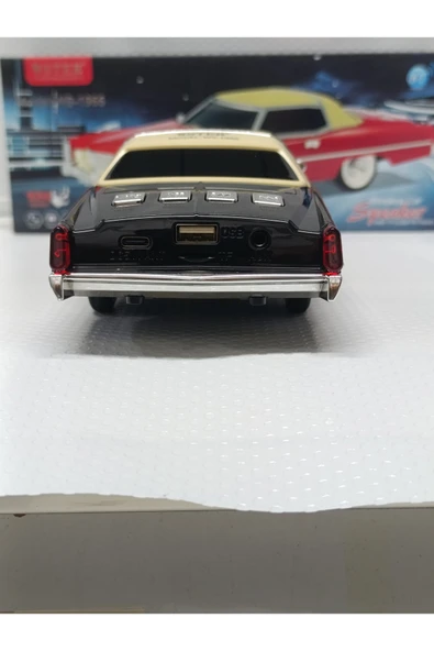 Oyuncak Klasik Araba Kablosuz Bluetooth Hoparlör Speaker Fm Radyo SD Kart USB Müzik Çalar - Resim 4