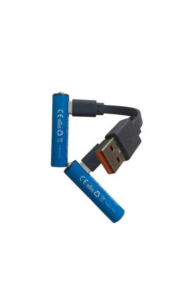 AAA İnce Kalem Pil Şarj Edilebilir USB-C 666mWh/1.5V - Resim 3