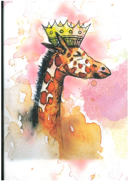 Paklon Tasarım Defter 80 Yap. Kareli Kral Zürafa A5 14x21 ürün görseli 1