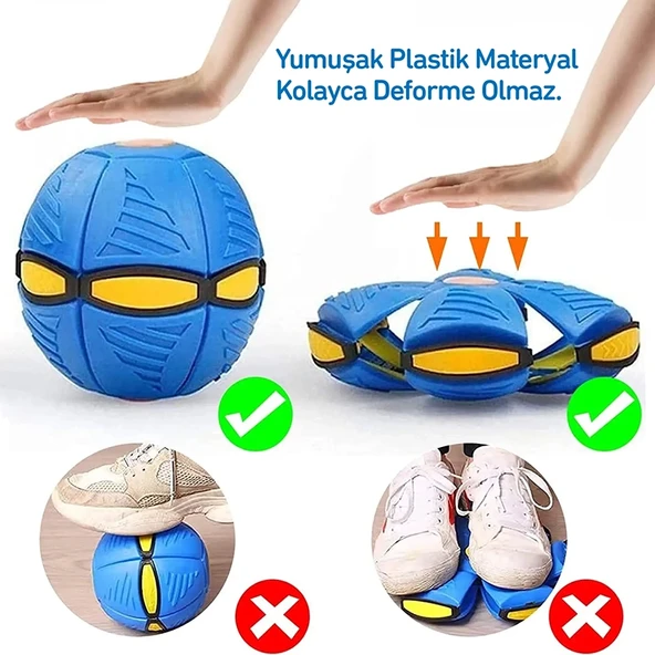 Işıklı Zıplayan Frizbi Evcil Hayvan Topu - Resim 4