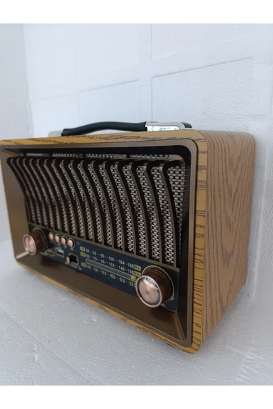 Klasik Radyo Bluetooth Hoparlör Fm Radyo Usb Tf Aux Ses Bombası Müzik Çalar Mp3 Çalar - Resim 2