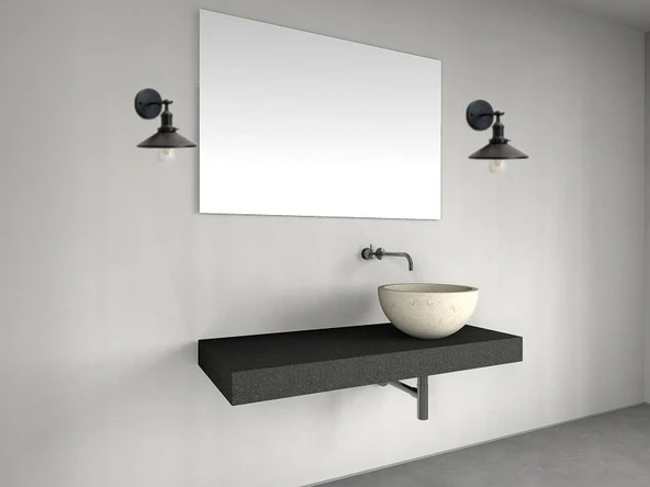 RİOLİGHT RETRO3,RUSTİK,VİNTAGE SİYAH 1XE27 DUYLU METAL APLİK ŞAPKA ÇAPI:23CM NOT: 1ADET FİYATIDIR ürün görseli 1