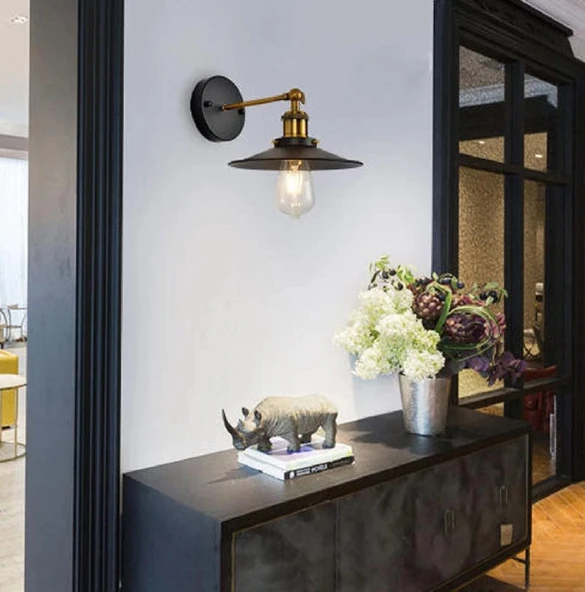 RİOLİGHT ESKİTME11 DUYLU MAFSALLI RETRO,RUSTİK,VİNTAGE HAREKETLİ BAŞLIK METAL APLİK ŞAPKA ÇAPI:23CM ürün görseli 1