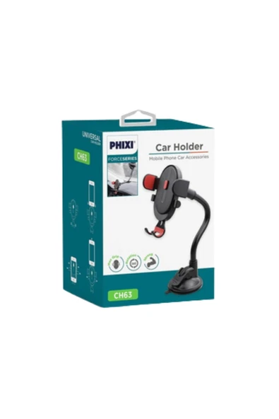 Force Ch63 360° Esnek Araç Telefon Tutucu - Güçlü Kavrama Ve Şık Tasarım - Resim 2
