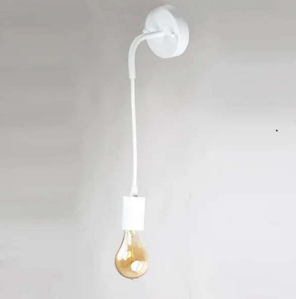 RİOLİGHT MODERN2,VİNTAGE2,RUSTİK2,BEYAZ 1XE27 DUYLU METAL DUVAR APLİK ürün görseli 1