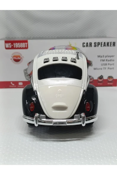 Klasik Oyuncak Araba Müzik Çalar Bluetooth Hoparlör Usb Müzik Çalar Tf Aux Sd kart Giriş Fm Radyo - Resim 3