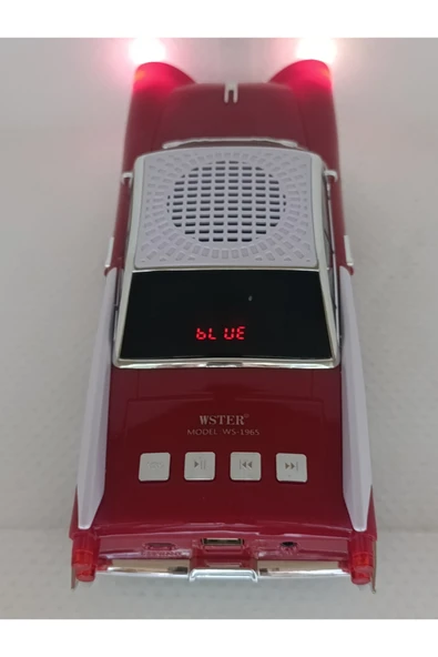 Oyuncak Klasik Araba Kablosuz Bluetooth Hoparlör Speaker Fm Radyo SD Kart USB Müzik Çalar - Resim 5