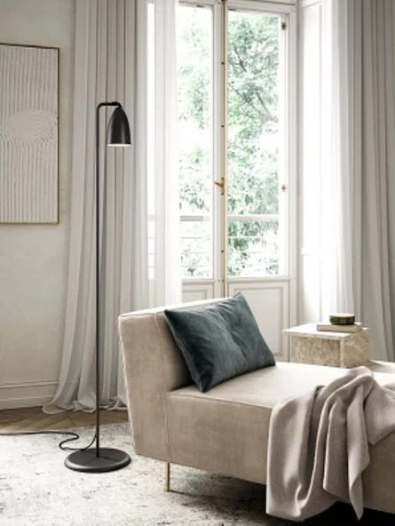 RİOLİGHT RETRO,RUSTİK,MODERN,VİNTAGE 1XE27 SİYAH MAFSALLI HAREKETLİ BAŞLIK LAMBADER KÖŞE LAMBASI ürün görseli 1