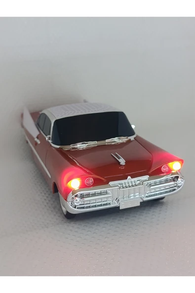Oyuncak Klasik Araba Kablosuz Bluetooth Hoparlör Speaker Fm Radyo SD Kart USB Müzik Çalar - Resim 3