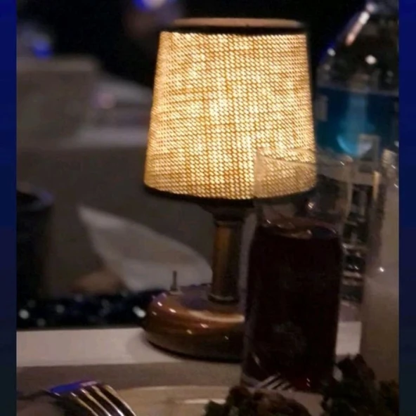 RİOLİGHT BAKIR11 ESKİTME RETRO,RUSTİK,VİNTAGE LEDLİ PİLLİ ABAJUR GECE LAMBASI - Resim 2