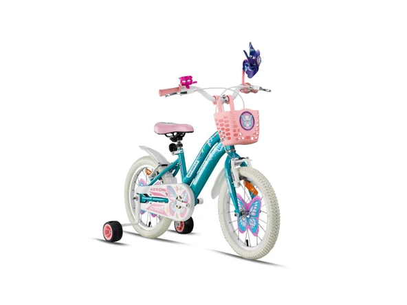 BUTTERFLY - 16" MTB - 10' - Vitessiz - V.B. - Metalik Turkuaz-Beyaz/Mavi - Resim 2