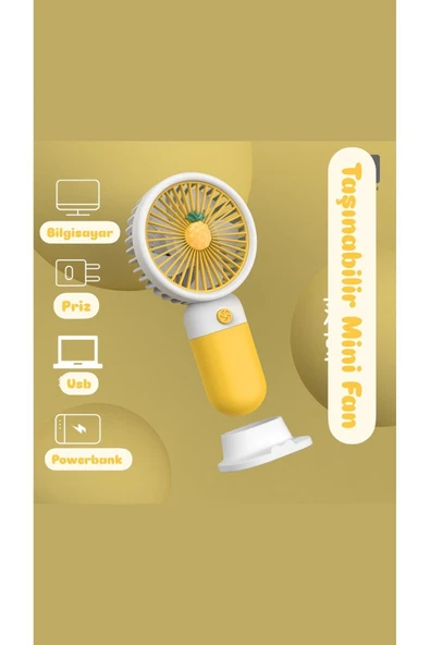 Taşınabilir Fan Soğutucu Mini Vantilatör Klima Güçlü Serinletici Şarjlı Masa Üstü Sessiz Standlı - Resim 4
