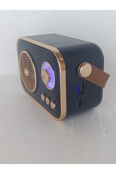 Speaker Fm Radyo Bluetooth Hoparlör Mp3 Çalar Usb Tf Aux Ses Bombası Kablosouz Hoparlör - Resim 2