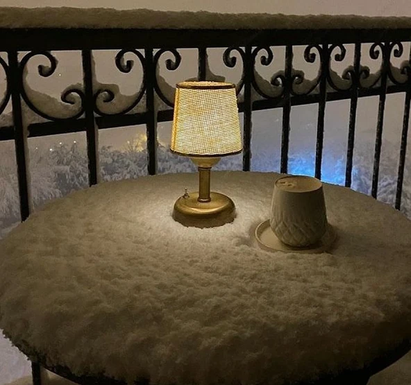 RİOLİGHT RETRO,RUSTİK,VİNTAGE LEDLİ PİLLİ ABAJUR GECE LAMBASI - Resim 3