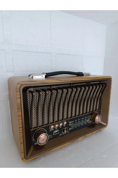 Klasik Radyo Bluetooth Hoparlör Fm Radyo Usb Tf Aux Ses Bombası Müzik Çalar Mp3 Çalar - Resim 3