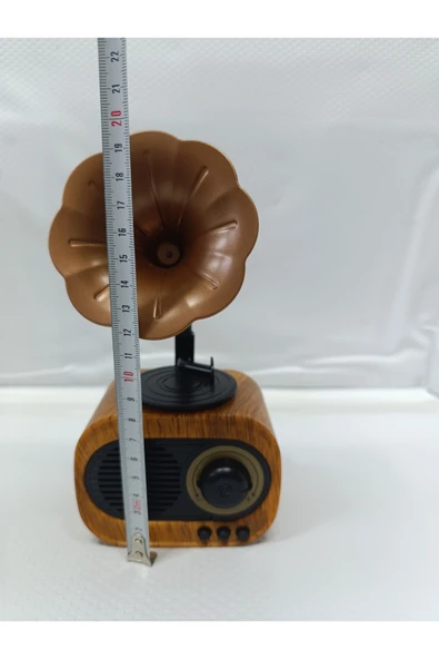 FVWA AS70 Nostaljik Mini Gramafon GÖRÜNÜMLÜ Radyo Usb Aux Bluetooth Radyo Yüksek Ses Kalitesi - Resim 6