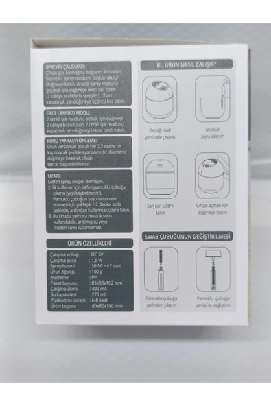 Humidifier Oda Nemlendirici Oda Kokusu Hava Nemlendirici Hava Temizleyici - Resim 4