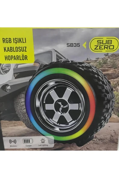 IŞIKLI  LASTİK SES BOMBASI GALERİCİLER OTO TAMİRCİLER İÇİN GÖRSEL RGB IŞIKLI HOPARLÖR - Resim 3