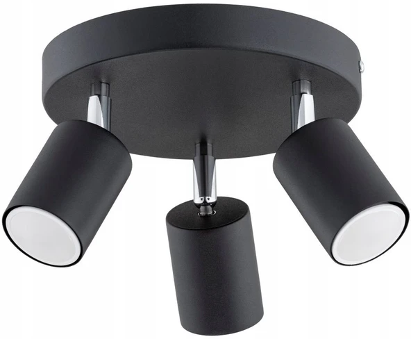 RİOLİGHT MODERN1 SİYAH MUTFAK,SALON,GİYİNME ODASI,CAFELER İÇİN GÜN İŞİĞI METAL 3LÜ SPOT(AMPUL DAHİL) - Resim 2