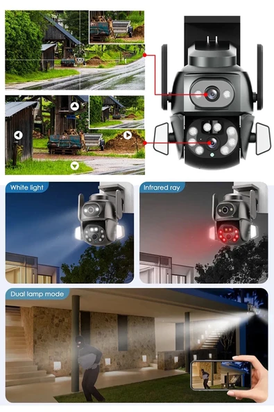Dual Lens 360° Hareketli Wifi Waterproof Ip Güvenlik Kamerası (carecampro) Uygulama - Resim 6