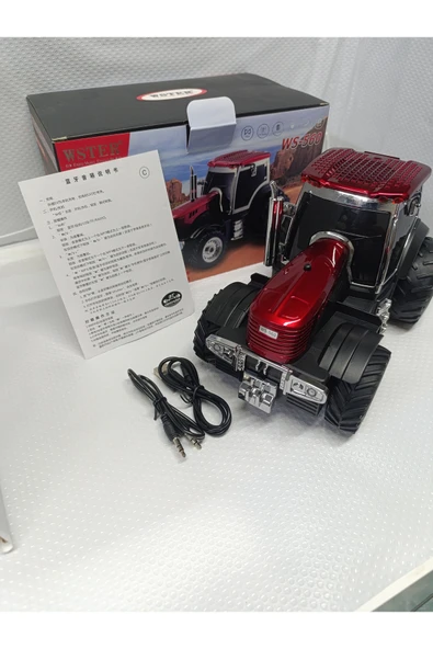 TRAKTÖR ŞEKLİNDE BLUETOOTH HOPARLÖR ŞARJLI KABLOSUZ SPEAKER FM SD KART USB - Resim 4