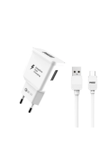 Qch202m 12v/3a Qualcomm 3.0 Micro Usb Kablolu Hızlı Şarj Cihazı - Resim 2