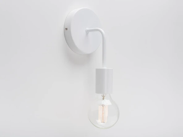 RİOLİGHT VİNTAGE,RUSTİK,RETRO,MODERN BEYAZ 1XE27 DUYLU METAL DUVAR APLİK ürün görseli 1
