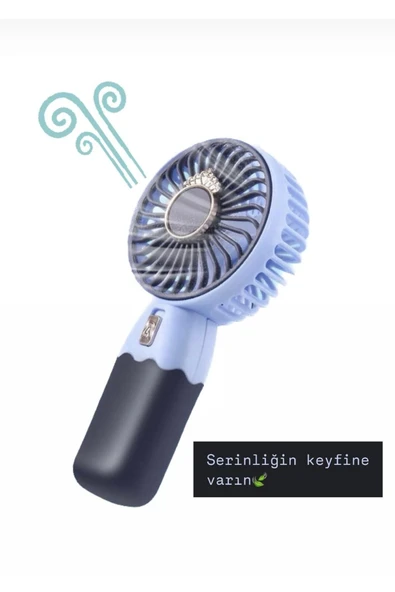 Taşınabilir Fan Soğutucu Mini Vantilatör Klima Güçlü Serinletici Şarjlı Masa Üstü Sessiz Standlı - Resim 2