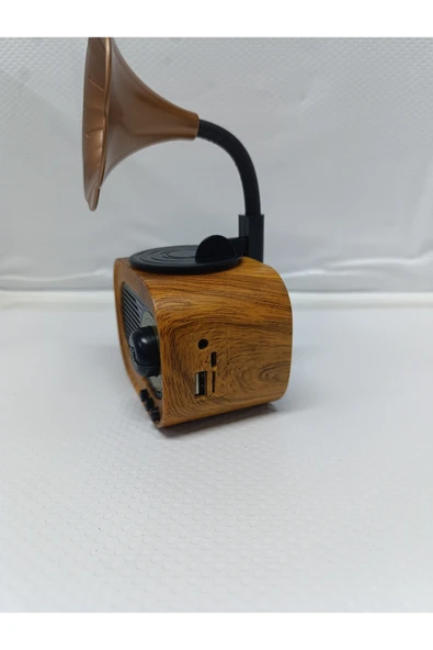 FVWA AS70 Nostaljik Mini Gramafon GÖRÜNÜMLÜ Radyo Usb Aux Bluetooth Radyo Yüksek Ses Kalitesi - Resim 2
