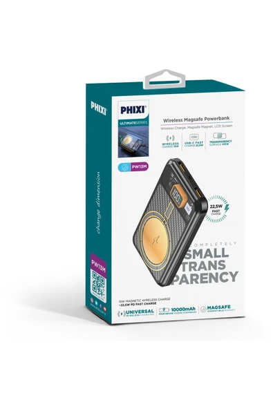 Ultimate Pw13m 10.000mah Wireless Transparan Powerbank - Resim 2