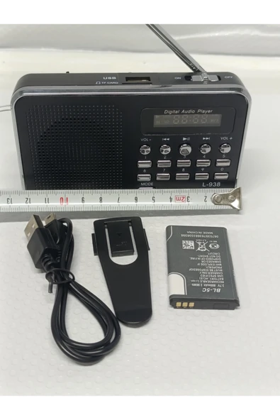 KOPYA - Player L-938 Usb Şarjlı Fm Radyo Mp3 Çalar Kırmızı ürün görseli 1