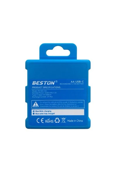 AA Kalem Pil Şarj Edilebilir USB-C 2220mWh/1.5V - Resim 4