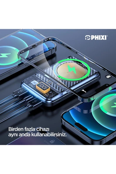 Ultimate Pw13m 10.000mah Wireless Transparan Powerbank - Resim 5