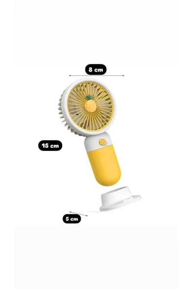 Taşınabilir Fan Soğutucu Mini Vantilatör Klima Güçlü Serinletici Şarjlı Masa Üstü Sessiz Standlı - Resim 5