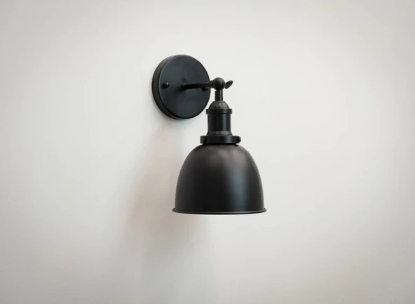 RİOLİGHT RETRO 1,RUSTİK,VİNTAGE SİYAH HAREKETLİ BAŞLIK 1XE27 METAL DUVAR APLİK NOT: 1ADET FİYATIDIR - Resim 2