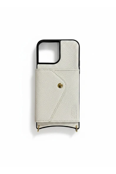 Cep telefonu kılıfı Cüzdanlı Beyaz Deri Görünümlü - Resim 2