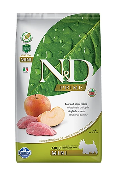 N&D Nd Prıme Tahılsız Köpek Yaban Domuzu & Elma Yetişkin Mini 2.5KG - Resim 2