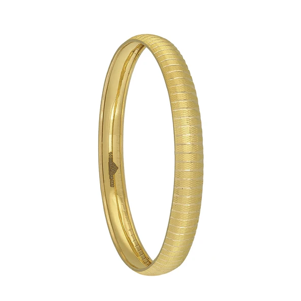 AgaKulche 14 Ayar 5 Gram Çizgili Şarnel Altın Bilezik ürün görseli 1