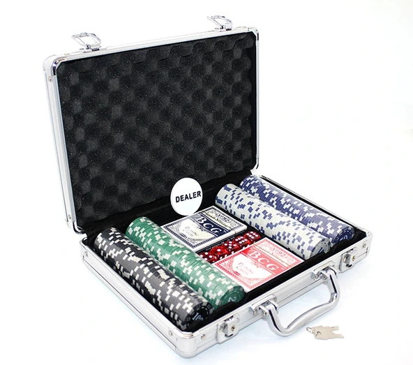 Metal Çantalı 200 Chipli Poker Oyunu Liv176 ürün görseli 1