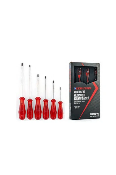 4120008106 Kraft Seri Yıldız Uçlu Tornavida Takımı 6 Parça ürün görseli 1