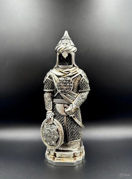 Osmanlı Zırh Tarihi Asker Biblo Süs Eşyası Dekoratif - Resim 2