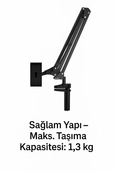 360 Dönebilen Masaüstü Süspansiyonlu Ayarlanabilir Tablet Tutucu Stand - Resim 5