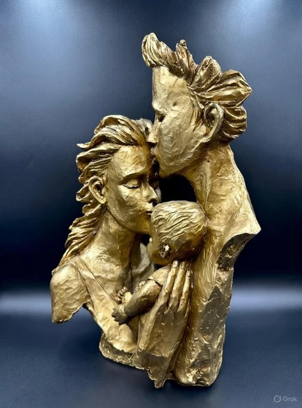 Üçlü Aşık Heykeli Biblo Süs Eşyası ürün görseli 1