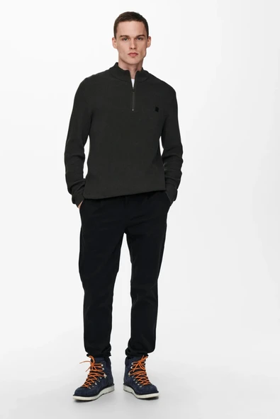 Only & Sons   Onscam Chino Pk 6775 Erkek Siyah Pantolon - 22016775 - Resim 5